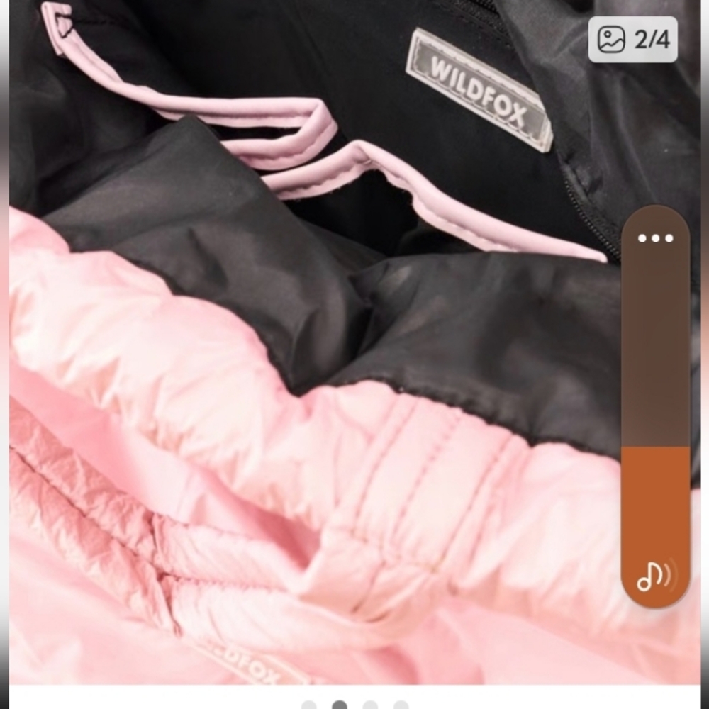 Wildfox Pink Drawstring Puffer Backpack - Picture 2 of 3